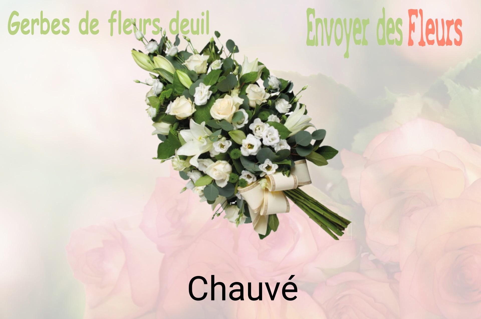Gerbe de fleurs de deuil livrée à Chauvé